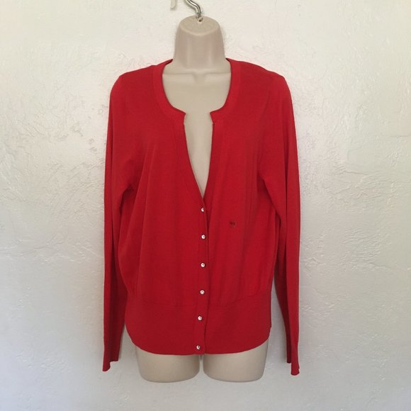 Lane Bryant Holiday Red Cardigan Sweater 14/16 NEW - Picture 1 of 6